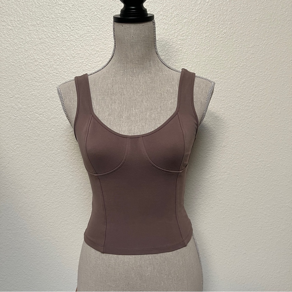 Abercrombie & Fitch Women’s Scoop Neck Tank Top, size XS, Brown